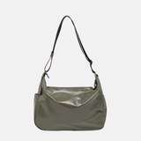 Jack Gomme JOY Light Leather Shoulder Bag in Olive - Big Bag NY