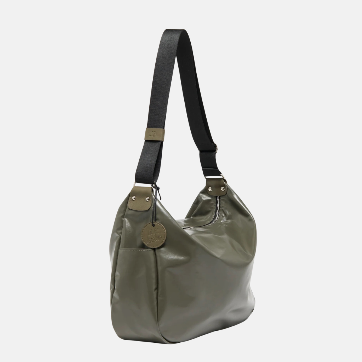 Jack Gomme JOY Light Leather Shoulder Bag in Olive - Big Bag NY