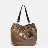 Jack Gomme Light Aqua Cara Tote in Ecorce Brown - Big Bag NY
