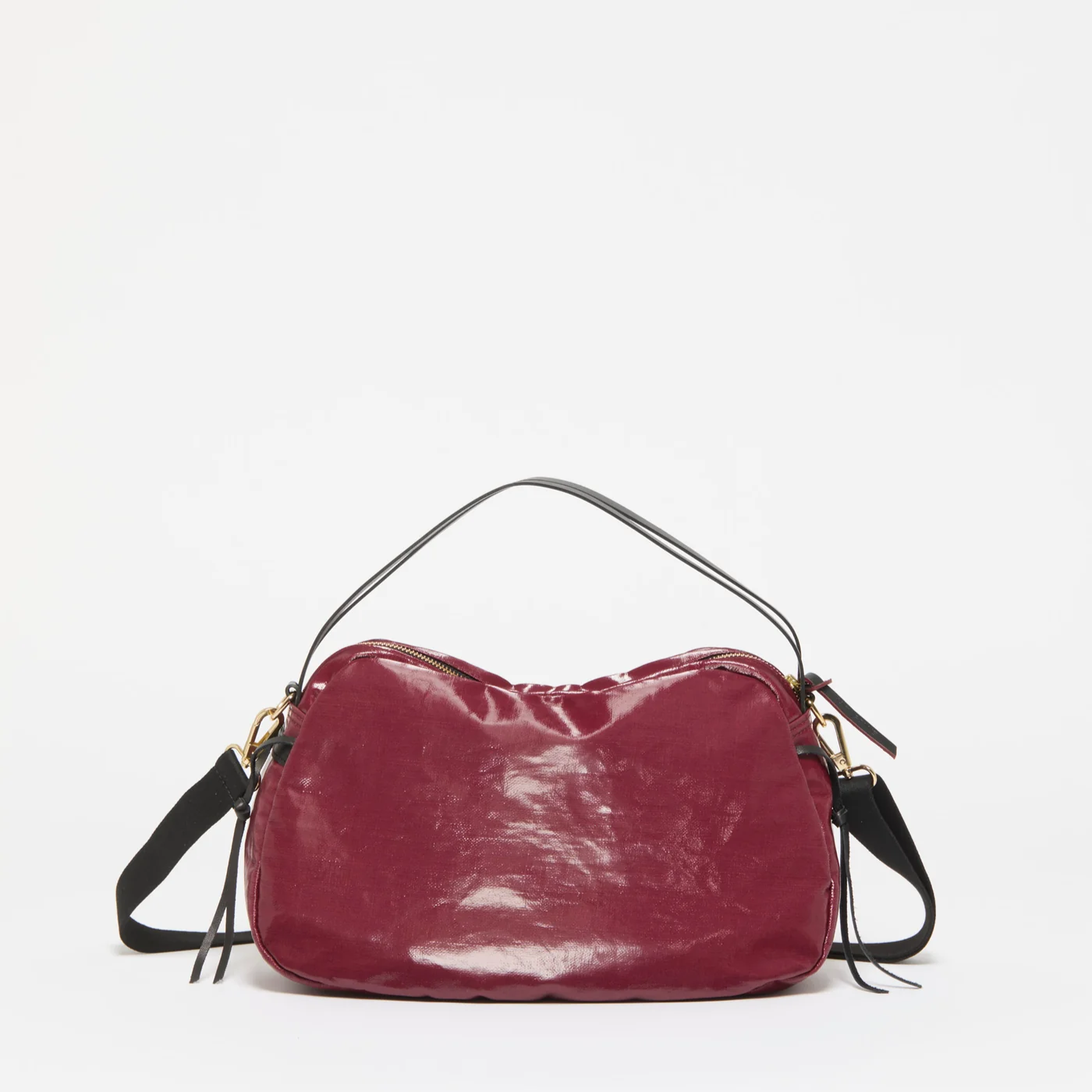 Jack Gomme Linen LeBowl Shoulder and Crossbody Bag in Cherry - Big Bag 