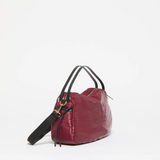 Jack Gomme Linen LeBowl Shoulder and Crossbody Bag in Cherry - Big Bag 