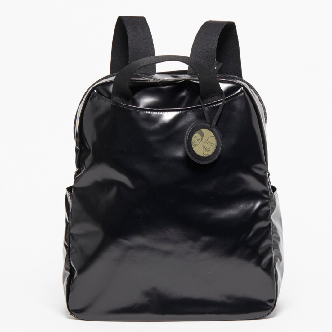 Jack Gomme Original Light Lami Backpack  Black Noir - Big Bag NY