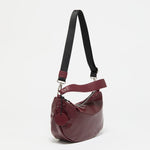 Jack Gomme PETIT CHARLIE Light Leather Half Moon Bag in Bordeaux - Big Bag