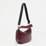 Jack Gomme PETIT CHARLIE Light Leather Half Moon Bag in Bordeaux - Big Bag