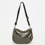 Jack Gomme PETIT CHARLIE Light Leather Half Moon Bag in Lichen- BIG BAG NY