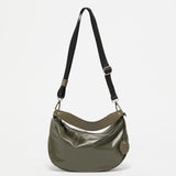 Jack Gomme PETIT CHARLIE Light Leather Half Moon Bag in Lichen- BIG BAG NY
