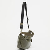 Jack Gomme PETIT CHARLIE Light Leather Half Moon Bag in Lichen- BIG BAG NY