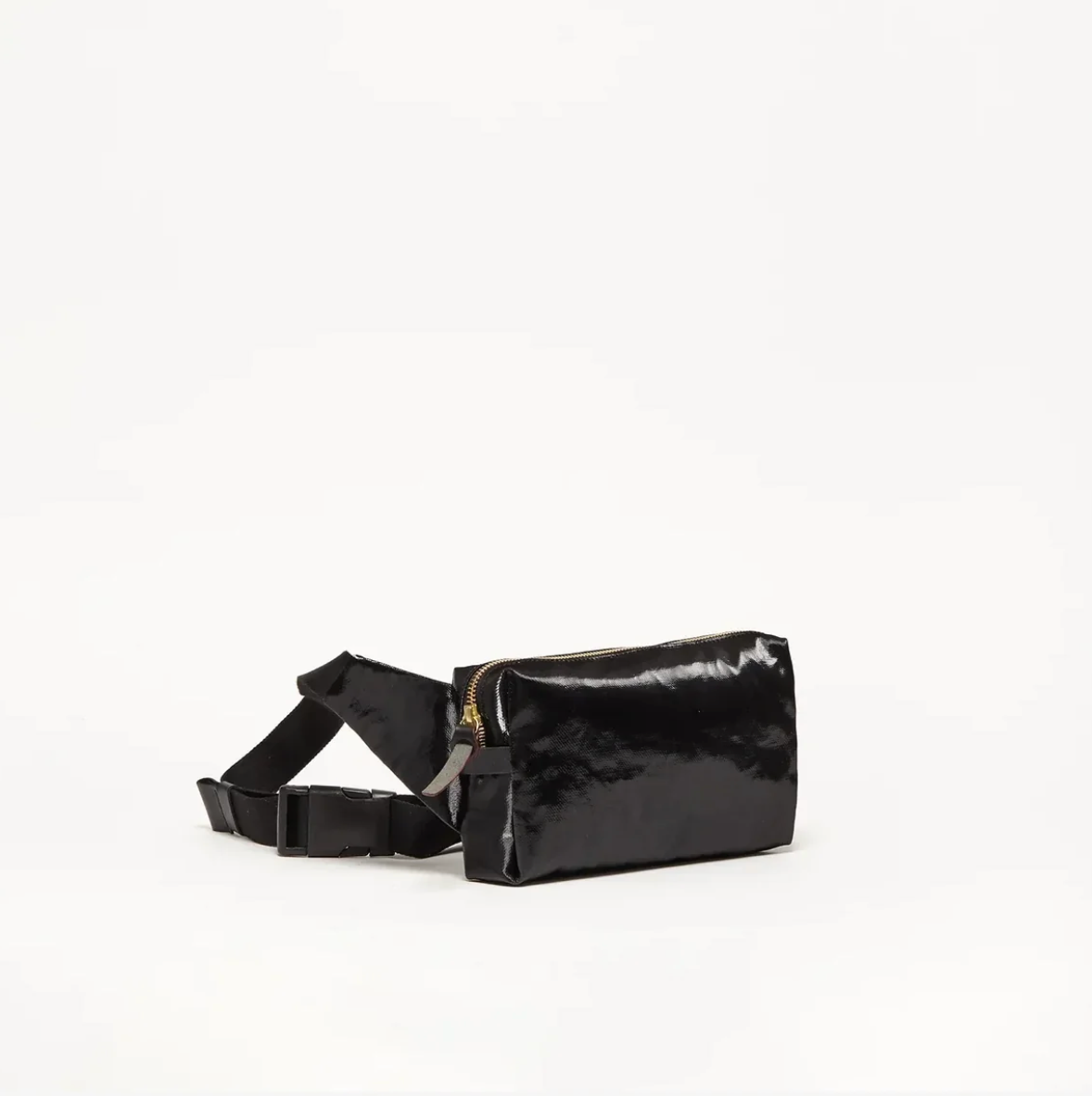 Jack Gomme Premium Coated Linen Bloom Bum Bag Banana Bag Belt Bag Noir Black Color - Big Bag NY