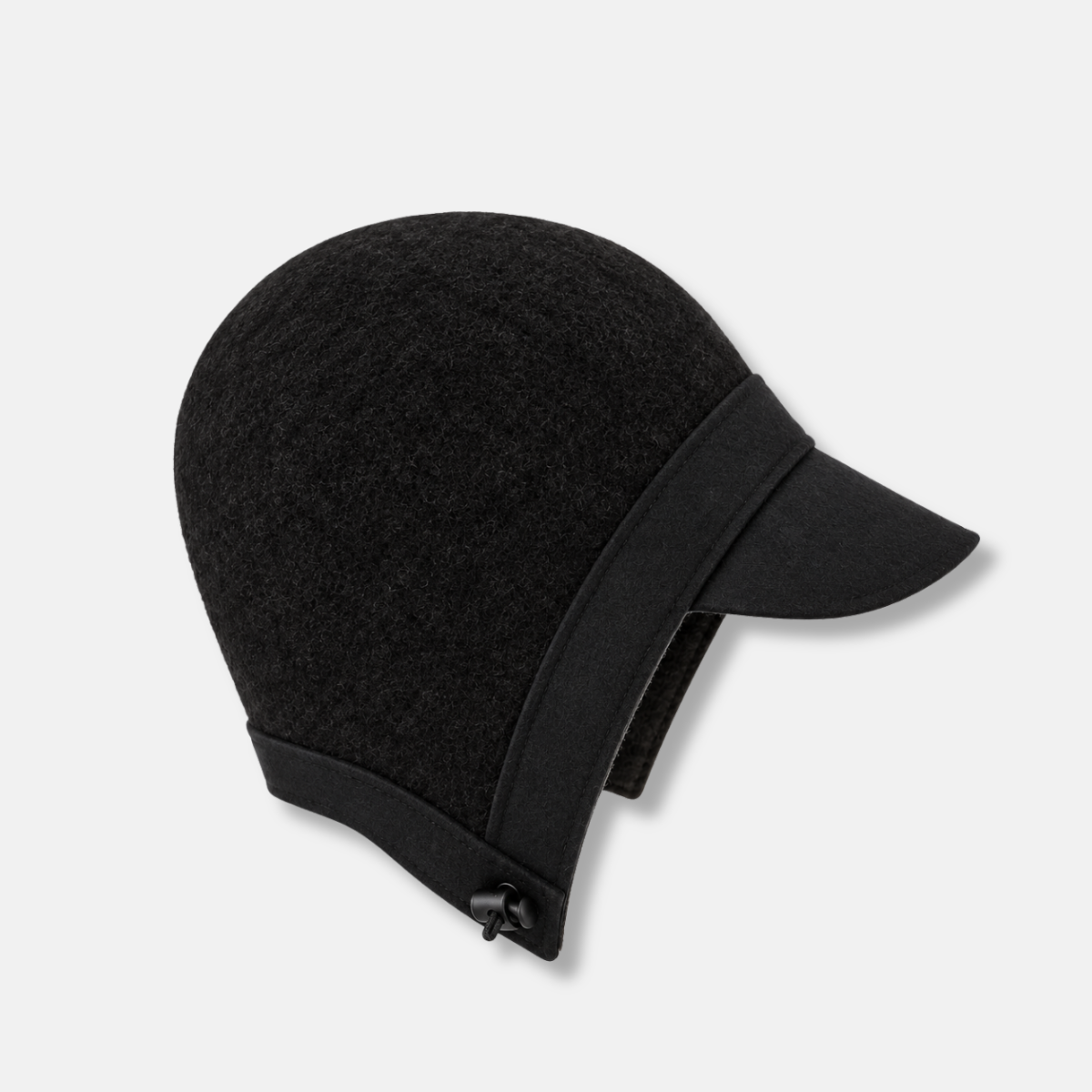 Julie Dubois AVIATOR Wool Cap In Black - Big Bag NY