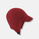 Julie Dubois AVIATOR Wool Cap in Burgundy- Big Bag NY