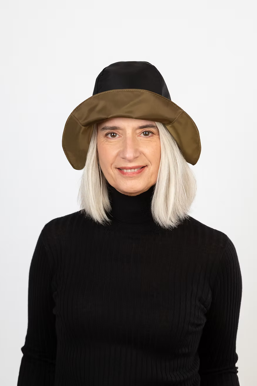 Julie Dubois Brume Foldable Rain Hat in Khaki - Big Bag NY