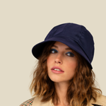 Julie Dubois Cumulus Foldable Rain Cap Style Hat in Navy- Big Bag NY