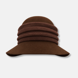Julie Dubois Rose Wool Floppy Hat In Brown - Big Bag NY