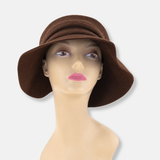 Julie Dubois Rose Wool Floppy Hat In Brown - Big Bag NY
