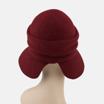 Julie Dubois Rose Wool Floppy Hat In Burgundy - Big Bag NY