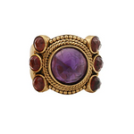 LA2L Jasmine New Amethyst/Hessonite Ring-BigBagNY