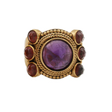 LA2L Jasmine New Amethyst/Hessonite Ring-BigBagNY