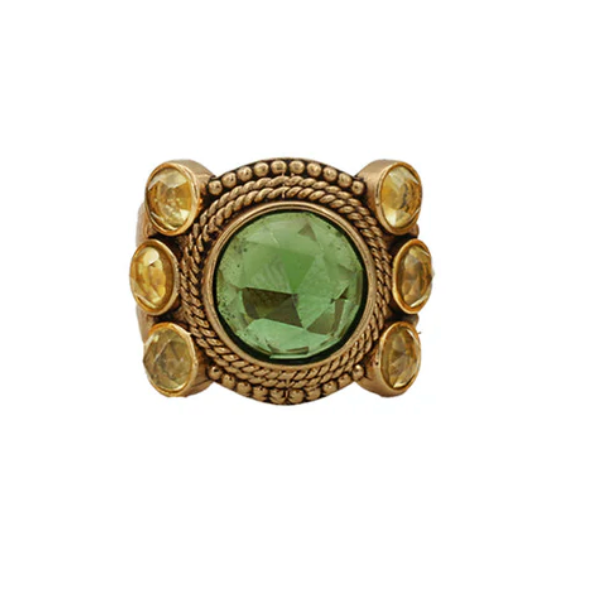 LA2L Jasmine New Serpentine and Citrine Ring-BigBagNY