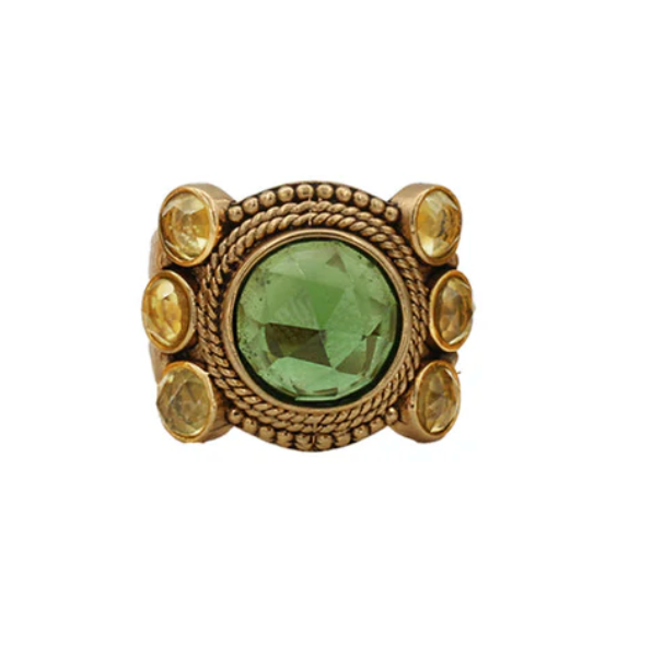 LA2L Jasmine New Serpentine and Citrine Ring-BigBagNY