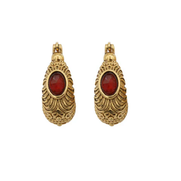 LA2L Jasmine Oval Hoop Earrings-BigBagNY
