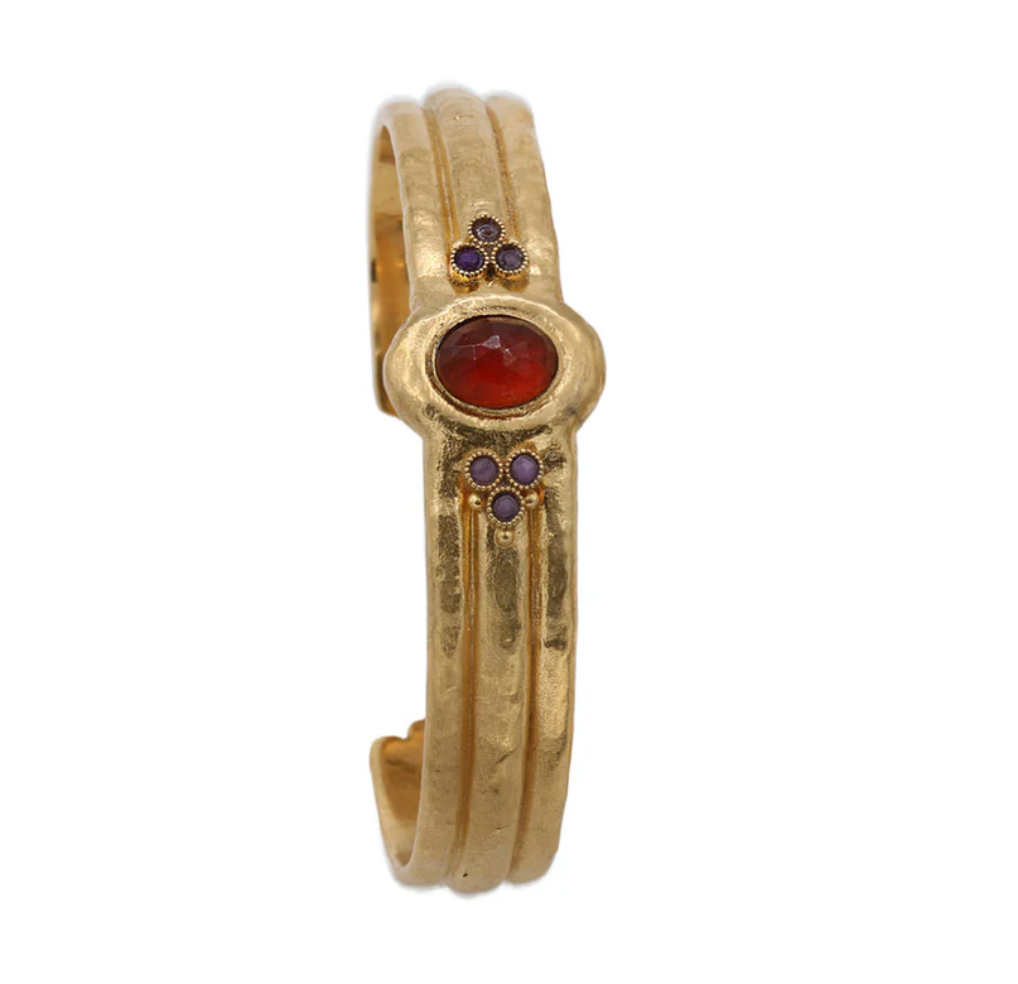 LA2L Rhoda Hessonite and Amethyst Cuff-BigBagNY