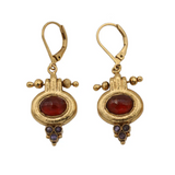LA2L Rhoda Hessonite and Amethyst Earrings-BigBagNY
