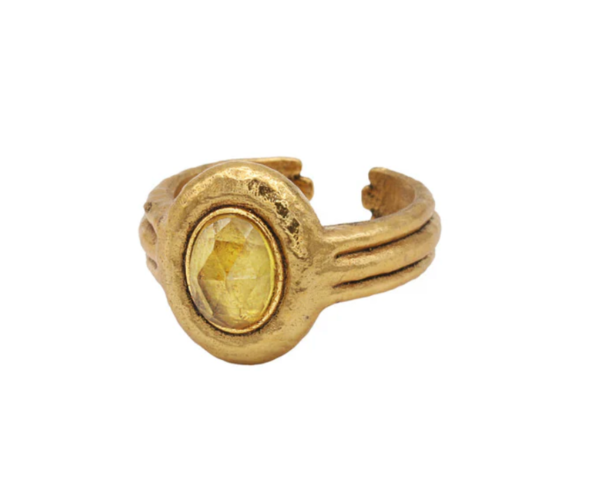LA2L Rhoda Signet Ring in Citrine-BigBagNY