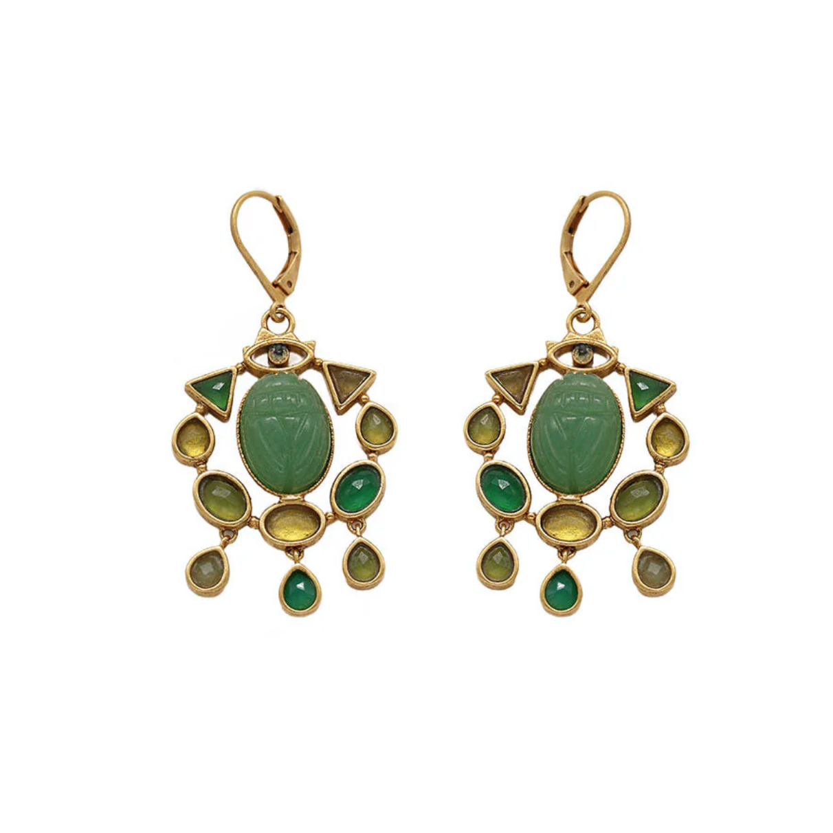 LA2L SACHA Scarabee Aventurine Earrings - Big Bag NY