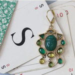 LA2L SACHA Scarabee Aventurine Earrings - Big Bag NY