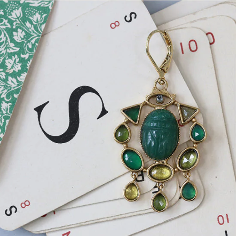 LA2L SACHA Scarabee Aventurine Earrings - Big Bag NY