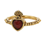 LA2L Sacha Heart Flame Hessonite Ring-BigBagNY