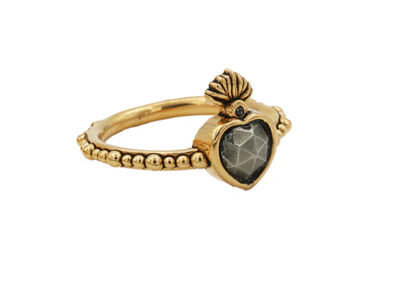 LA2L Sacha Heart Flame Pryite Ring-BigBagNY
