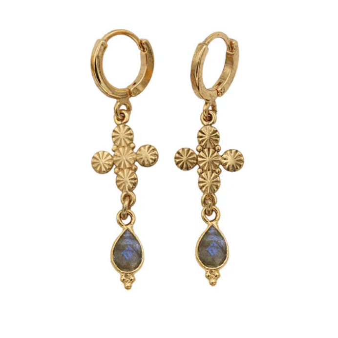 LA2L Simone Cross Drop Earring - Big Bag