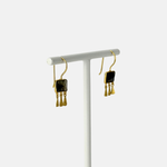 LFDC Square Labradorite with Gold Drops Earrings2 - Big Bag NY