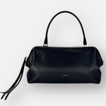 LORISTELLA Ashley Leather Baguette Handbag in Black - Big Bag NY