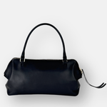 LORISTELLA Ashley Leather Baguette Handbag in Black - Big Bag NY