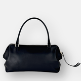 LORISTELLA Ashley Leather Baguette Handbag in Black - Big Bag NY