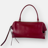 LORISTELLA Ashley Leather Baguette Handbag in Wine- Big Bag NY