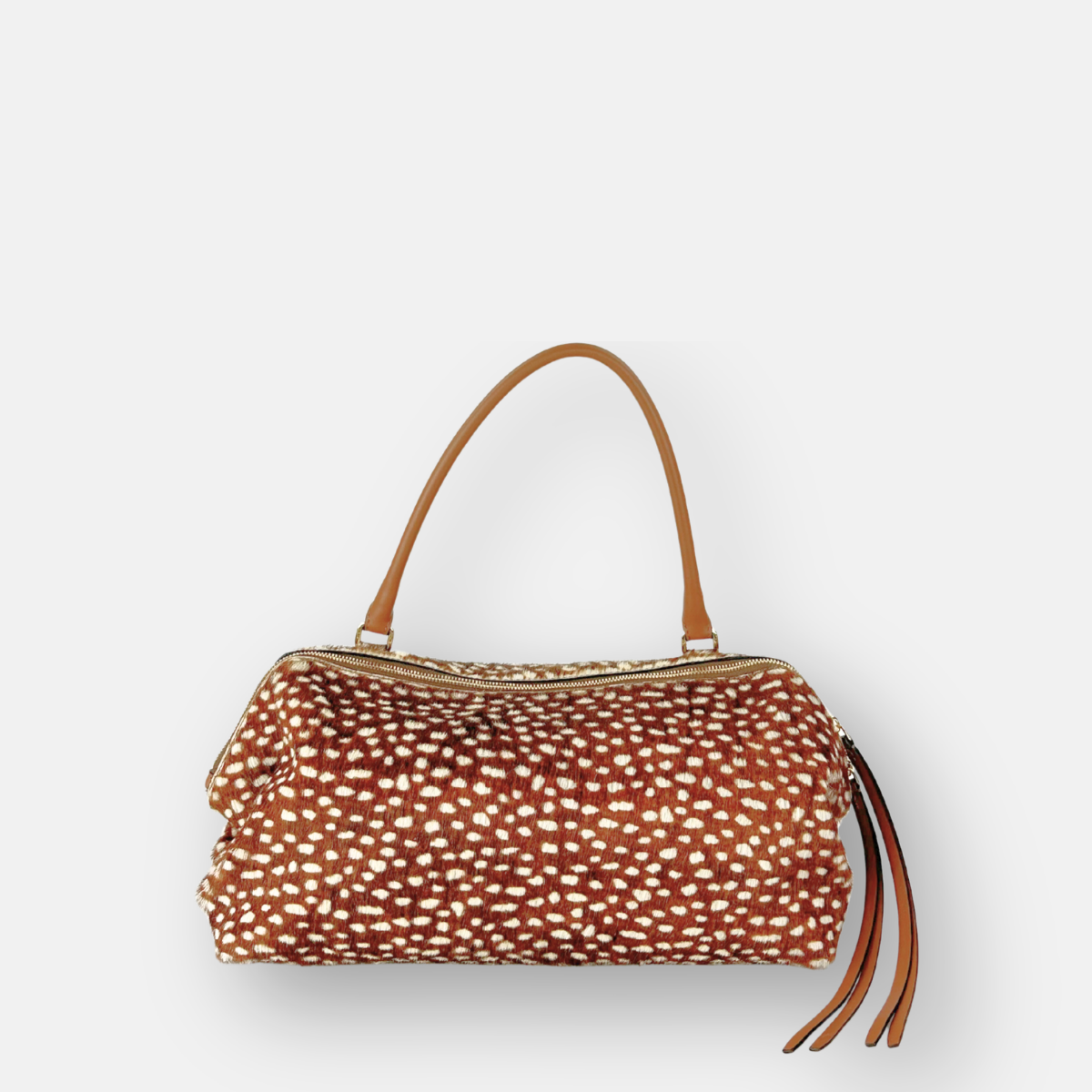LORISTELLA Ashley Pony Hair Deer Print Baguette Handbag - Big Bag NY