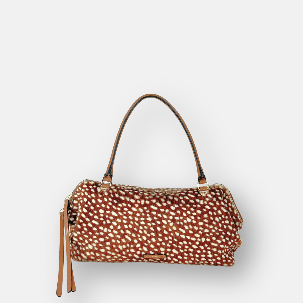 LORISTELLA Ashley Pony Hair Deer Print Baguette Handbag - Big Bag NY
