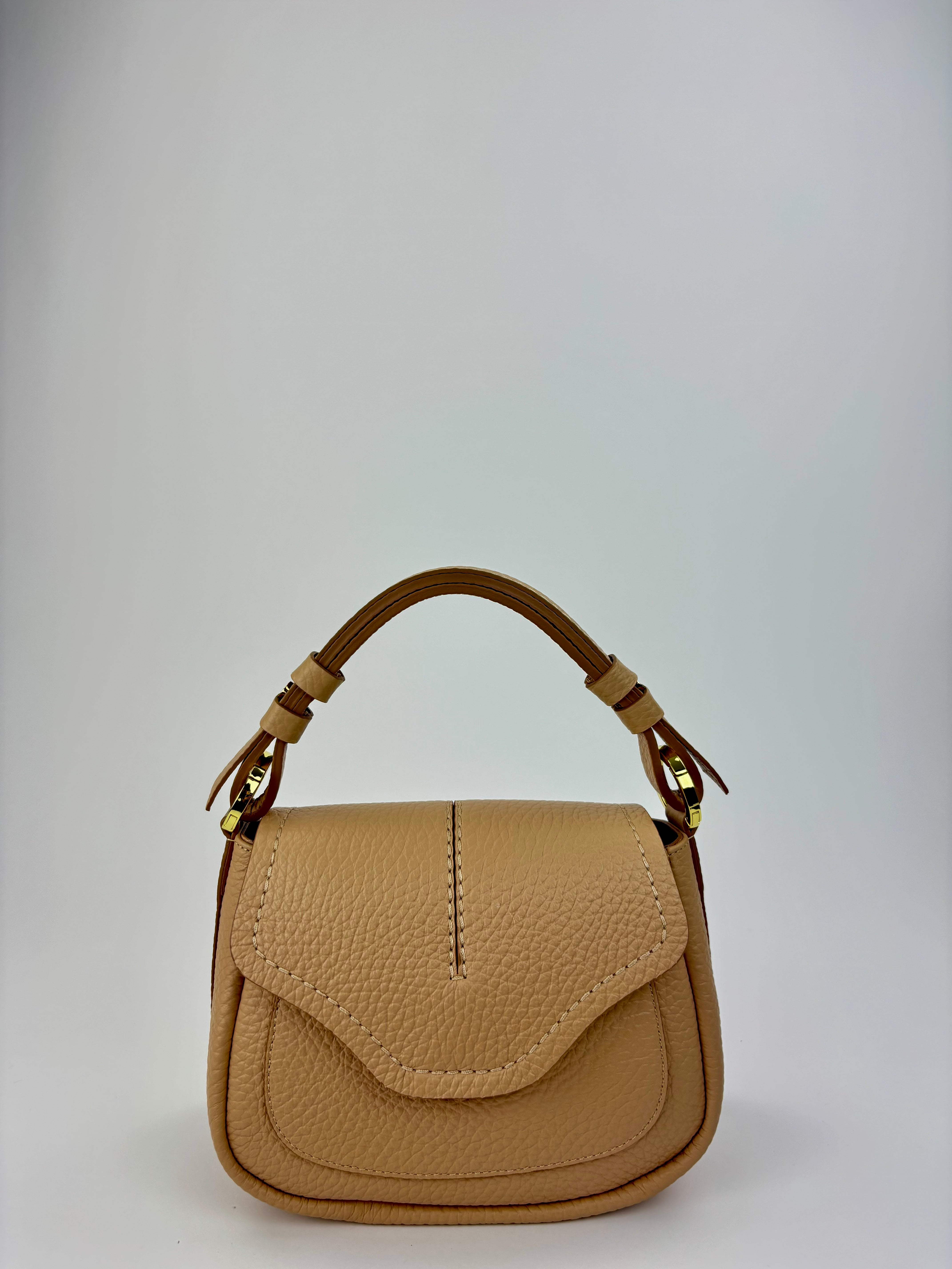 LORISTELLA CECILIA Small Top Handle Satchel Sand - Big Bag NY