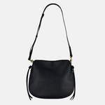 LORISTELLA Carola Leather Shoulder Bag and Crossbody in Black - Big Bag NY