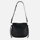 LORISTELLA Carola Leather Shoulder Bag and Crossbody in Black - Big Bag NY