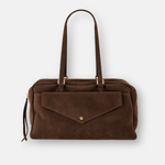 LORISTELLA DAF CIOCCO Suede Baguette Handbag - Big Bag NY