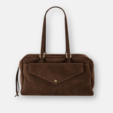 LORISTELLA DAF CIOCCO Suede Baguette Handbag - Big Bag NY