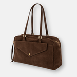 LORISTELLA DAF CIOCCO Suede Baguette Handbag - Big Bag NY