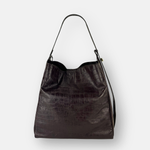 LORISTELLA Eva Croco Large Leather Bucket Tote Bag - Big Bag NY