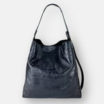 LORISTELLA Eva Croco Large Leather Bucket Tote Bag - Big Bag NY