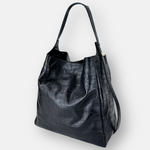 LORISTELLA Eva Croco Large Leather Bucket Tote Bag - Big Bag NY