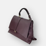 LORISTELLA Kendall Satchel Bag in chocolate - Big Bag NY